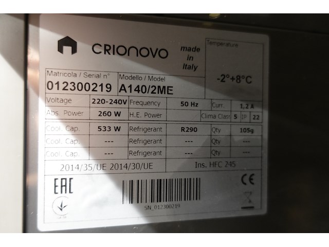 Inox dubbele koelkast coldline - afbeelding 6 van  6