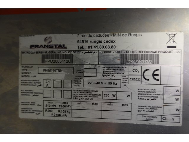 Inox dubbele koelkast franstal - afbeelding 5 van  5