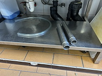 Inox dubbele spoelbak + kraan - afbeelding 2 van  3