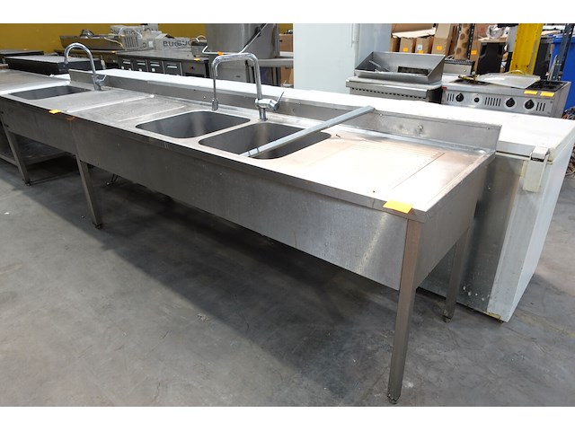 Inox dubbele spoelbak - afbeelding 2 van  4