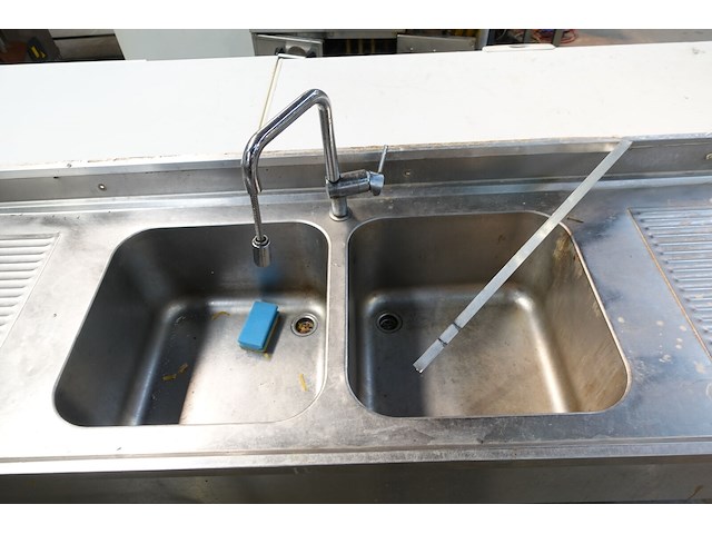 Inox dubbele spoelbak - afbeelding 3 van  4