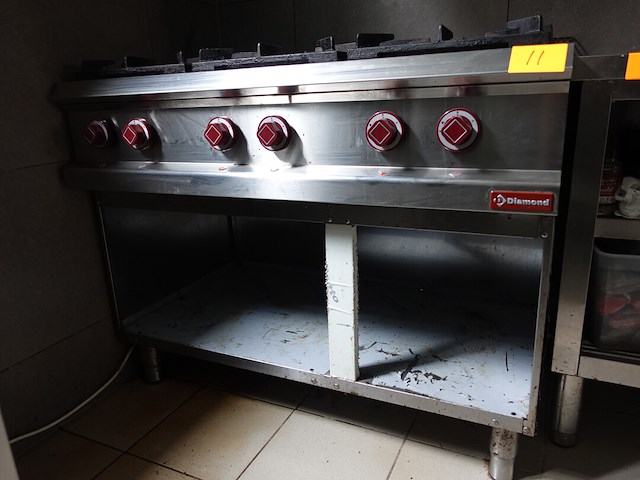 Inox gasfornuis diamond - afbeelding 1 van  3