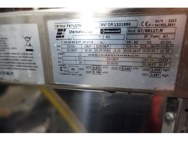 Inox gasfornuis diamond - afbeelding 3 van  3