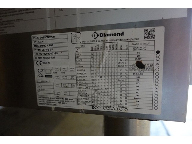Inox gasfornuis diamond - afbeelding 2 van  12