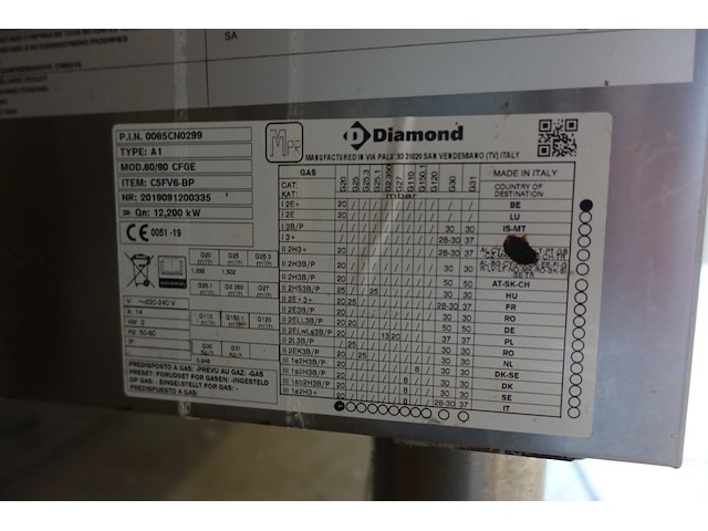 Inox gasfornuis diamond - afbeelding 3 van  12