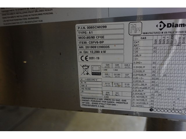 Inox gasfornuis diamond - afbeelding 4 van  12