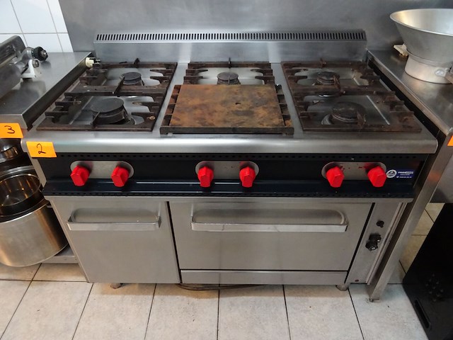 Inox gasfornuis - afbeelding 1 van  4