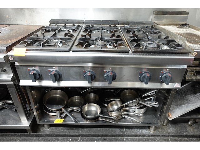 Inox gasfornuisn berto's - afbeelding 1 van  7