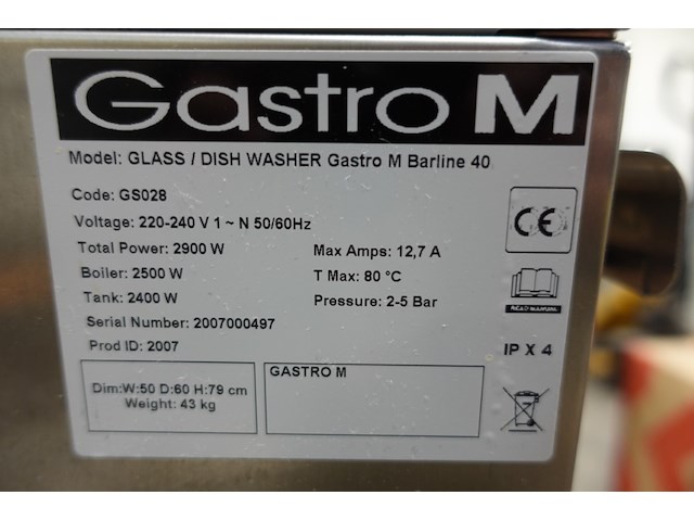 Inox glazenspoeler gastrom - afbeelding 5 van  5