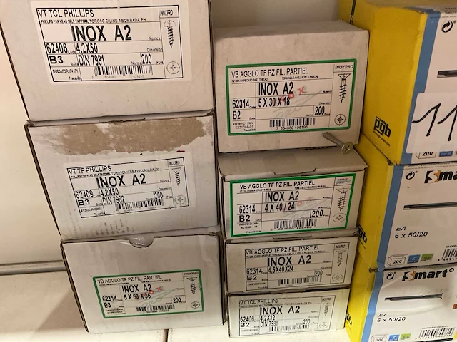 Inox houtschroeven en 6 dozen slag hulzen - afbeelding 2 van  6