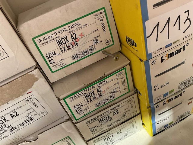 Inox houtschroeven en 6 dozen slag hulzen - afbeelding 3 van  6