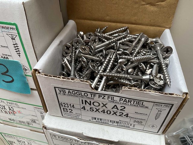 Inox houtschroeven - afbeelding 3 van  5