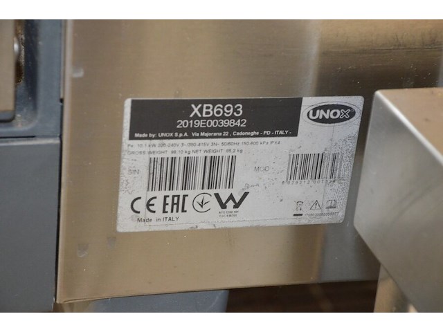 Inox industriele steamoven unox xb693 op inox onderstel - afbeelding 9 van  9