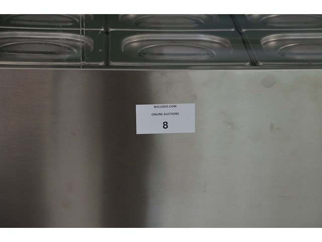 Inox koelwerkbank 3 deuren 1 lade met grijs granieten blad met opzet bainmarie afm. 2,30m lang - afbeelding 13 van  13