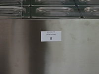 Inox koelwerkbank 3 deuren 1 lade met grijs granieten blad met opzet bainmarie afm. 2,30m lang - afbeelding 13 van  13