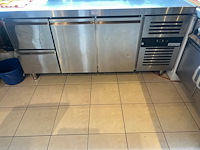 Inox koelwerkbank met 2 deuren en 2 lades ggmgastro (3)