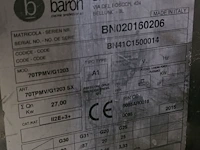 Inox kookopstelling baron 70tpmv/g1203 - afbeelding 8 van  16