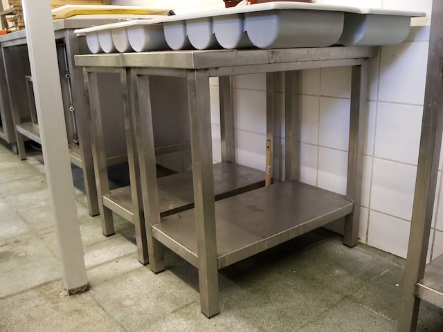 Inox meubel (x2) - afbeelding 1 van  4