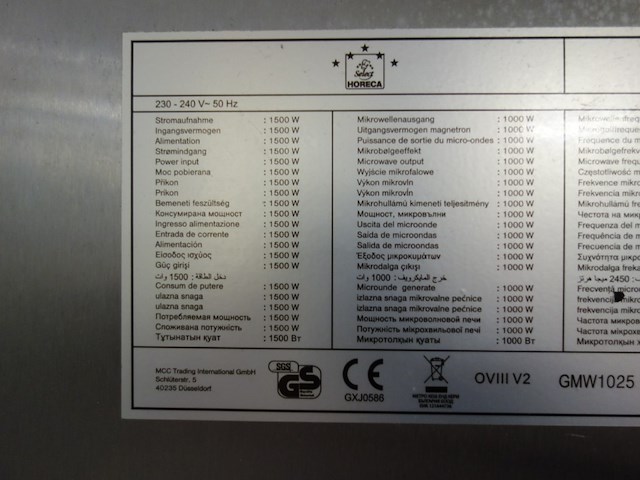 Inox microgolfoven horeca - afbeelding 3 van  4