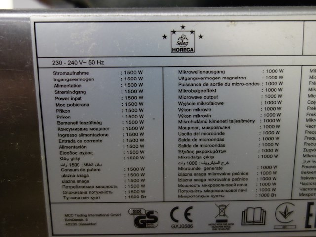 Inox microgolfoven horeca - afbeelding 3 van  4