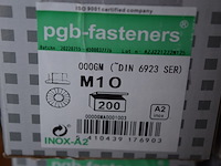 Inox moeren m10 ca. 8 doosjes x 200st. - afbeelding 2 van  2