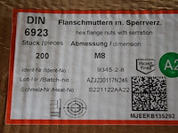 Inox moeren m8 ca. 8 doosjes x200st. - afbeelding 1 van  2