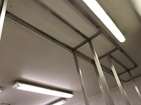 Inox ophangrek met warmhoudlampen - afbeelding 2 van  8