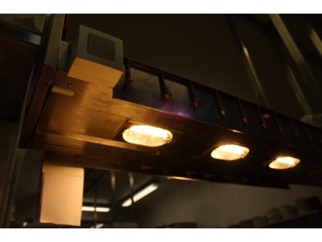 Inox ophangrek met warmhoudlampen - afbeelding 7 van  8