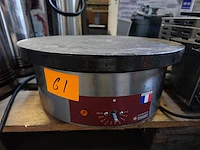 Inox pannenkoekenbakplaat diamond