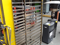 Inox regaalwagen + verrijdbare kar - afbeelding 2 van  6