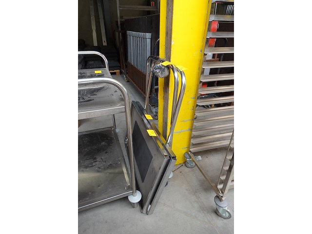 Inox regaalwagen + verrijdbare kar - afbeelding 4 van  6