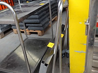 Inox regaalwagen + verrijdbare kar - afbeelding 5 van  6