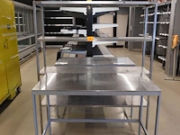 Inox rek + 2x tafel - afbeelding 1 van  6