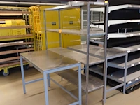 Inox rek + 2x tafel - afbeelding 2 van  6