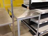 Inox rek + 2x tafel - afbeelding 6 van  6