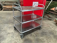 Inox serveerwagen - afbeelding 2 van  5