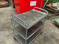 Inox serveerwagen - afbeelding 3 van  5