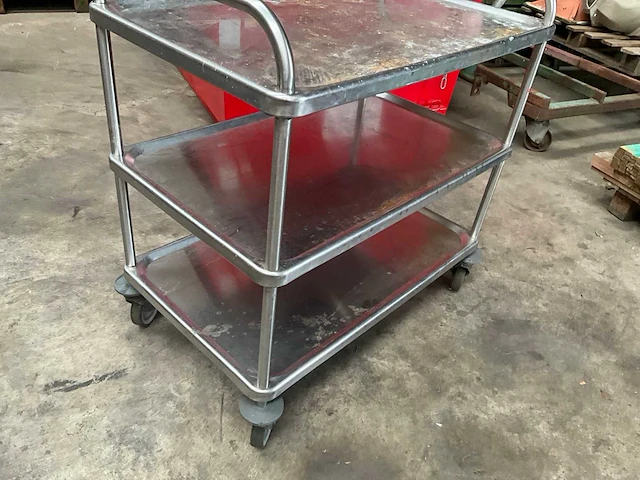 Inox serveerwagen - afbeelding 4 van  5