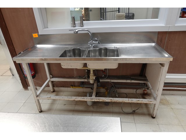 Inox spoeltafel - afbeelding 1 van  4