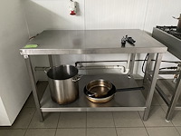Inox tafel 120x69.5x85cm hoogte - afbeelding 1 van  1