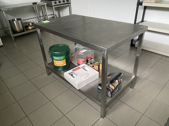 Inox tafel 120x70x85cm hoogte - afbeelding 1 van  1