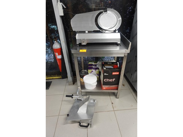 Inox tafel + snijmachine - afbeelding 1 van  5