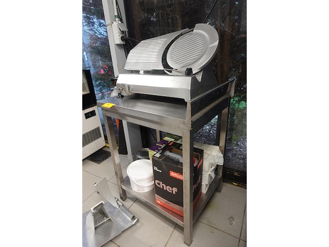 Inox tafel + snijmachine - afbeelding 4 van  5