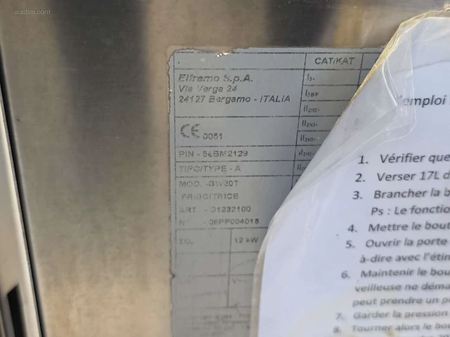 Inox verrijdbare gasfriteuse elframo gw20t - afbeelding 7 van  8