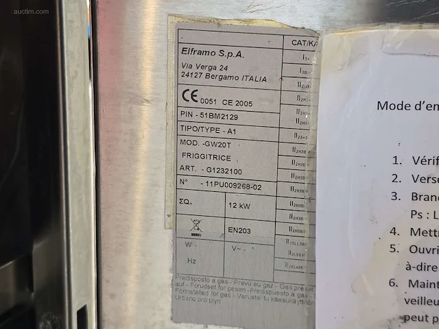 Inox verrijdbare gasfriteuse elframo gw20t - afbeelding 5 van  7