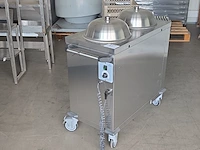 Inox verrijdbare warmhoudwagen bourgeat bp19