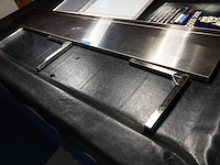 Inox wandplank met l-steunen (200 x 30 cm)