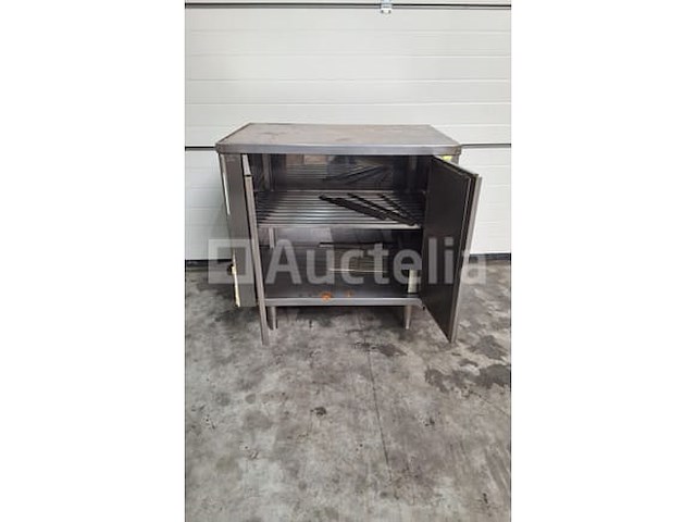 Inox warmte kast met werktafel (nr 11-11) - afbeelding 2 van  4