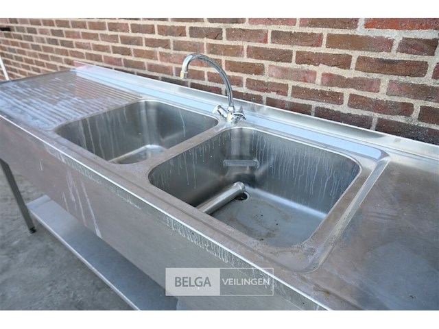 Inox wastafel + boiler - afbeelding 3 van  7