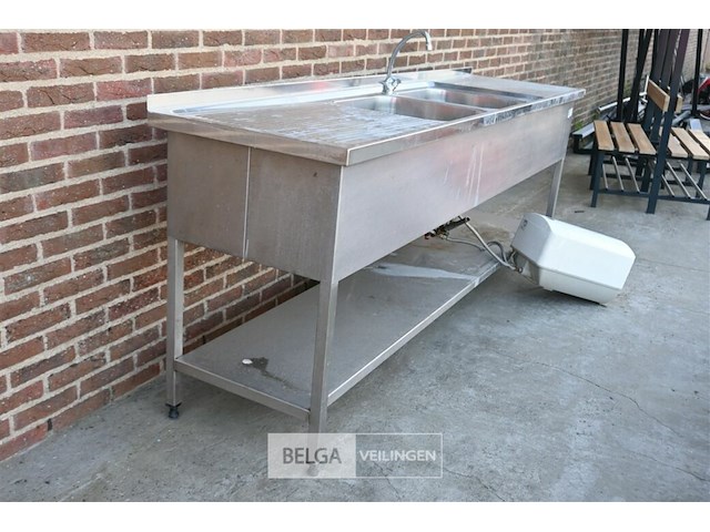 Inox wastafel + boiler - afbeelding 4 van  7